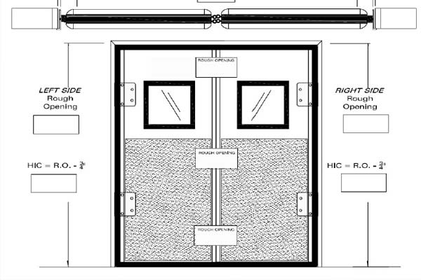 freezer room swing door diagram